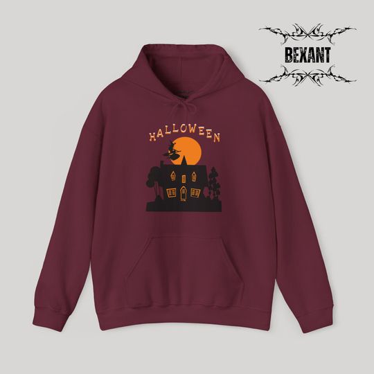 Discover Women's Halloween hoodie with hood, Halloween print hoodie for Women