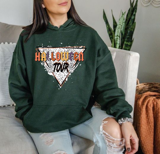 Discover Halloween Tour Hoodie, Spooky Season Hoodie, Skeleton Hoodie, Halloween Hoodie, Halloween Party Hoodie ,Halloween Gift, Spooky Vibes Hoodie