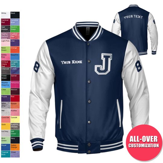 Discover Custom Dallas Varsity Jacket - All-Season Light Weight, Adult Unisex Football jacket,Bomber,Varsity,Bomber,Customized jacket,Wedding,Team,