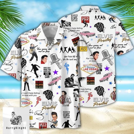 Elvis Presley Hawaiian Shirt, Elvis Presley Button Shirt, Rock And Roll Shirt, Elvis Presley Merch Shirt, Elvis Presley Tour Shirt