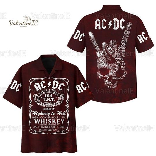Discover AC-DC Band Rock Music Band Pwr Up Hawaiian Shirt, Pwr Up Tour 2024 Mercg, AC-DC Rock Band Button Shirt, Concert Music Lovers Fan Gift