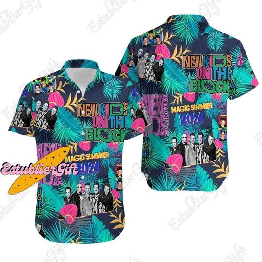 NK on The Block Hawaiian Shirt, NK on The Block Shirt, NKOT Block Shirt, Band Boys Era Shirt, Classic Rock Concert Shirt