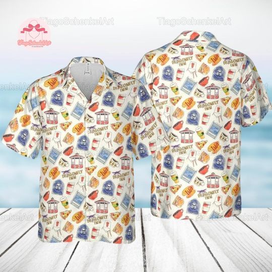 Gilmore Girls Hawaiian Shirt, Star Hollow Button Shirt, Luke's Dinner Shirt, Dragon Fly Inn Hawaii Shirt, Fall Vibe Shirt, Gift For Her