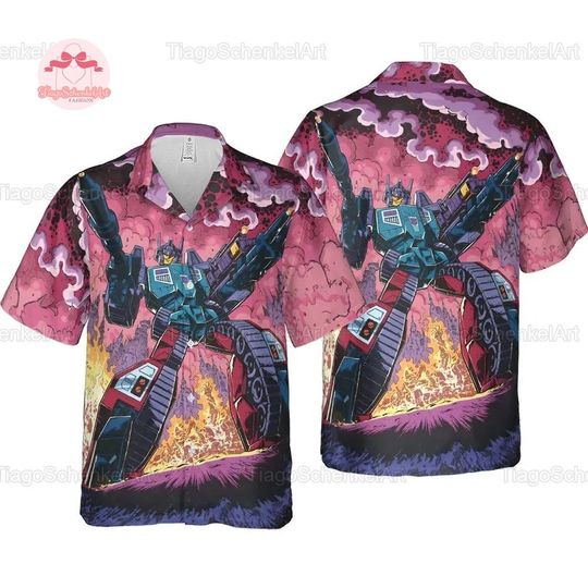 Transformers Hawaiian Shirt, Transformer Costume Men, Autobots Hawaii Shirt, Transformer One Movie Shirt, Shirt For Men, Gift For Him