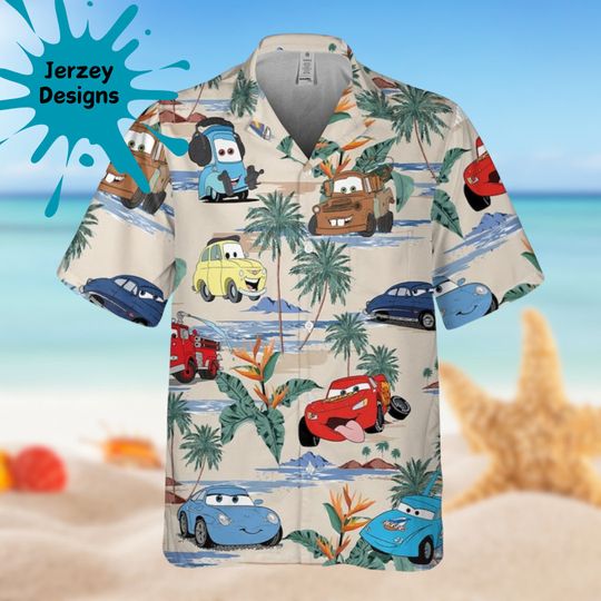 Discover Cars Aloha 3D Hawaiian Shirt Print Tropical Summer Beach Gift For Men Youth Best Gift For Party Valentine Birthday