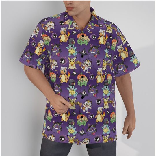 Cosplay PKM All-Over Print Men's Hawaiian Shirt
