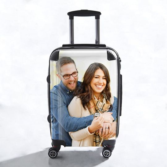 Discover Personalised Upload A Photo Suitcase | Cabin Suitcase | Custom Suitcase