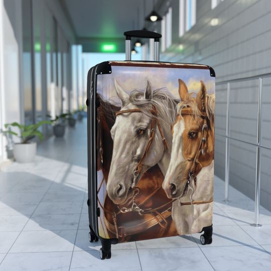Western Horses Luggage Cowgirl Suitcase Cowboy Travel Accessories Ranch Decor Carry On All Tote Rustic Baggage