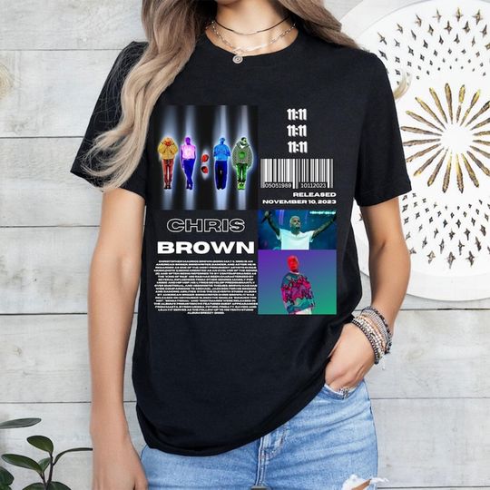 Discover Vintage Chris Brown T-shirt,Chris Brown Album TShirt,11:11 Album TShirt,Artist Album TShirt,R&B Music Shirt,Chris Brown Merch,Tour