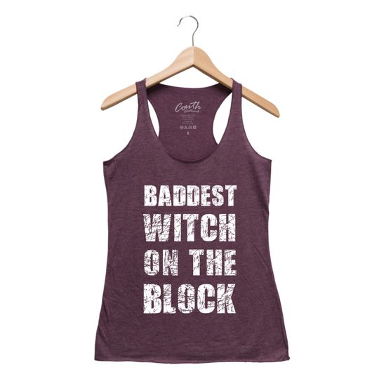 Discover Halloween Tank Top - Baddest Witch on the Block - Gothic Women Tank Top