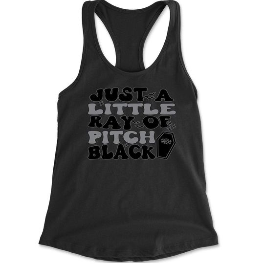 Discover Just A Little Ray of Pitch Black Racerback Tank Top for Women