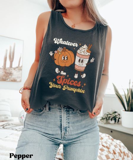 Discover Pumpkin Spice Tank Top Halloween Shirt Fall Tank Top Trendy Pumpkin Spice Shirt