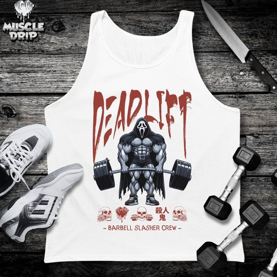 Discover Parody, Cute Gym Halloween Tank Top, Spooky Fitness Workout