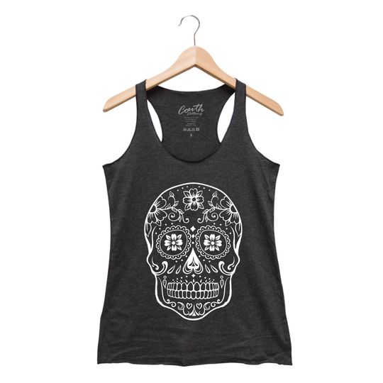 Discover Halloween Shirt for Women Sugar Skull Tank Top Halloween Gift for Her
