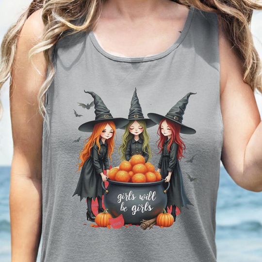 Halloween Kamala Tank Top, Girls will be Girls Subtle Kamala Support Anti-Maga Shirts