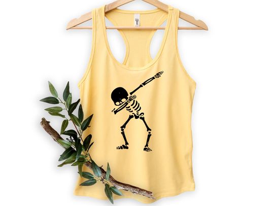 Discover Dabbing Skeleton Tank, Halloween Tank, Halloween Skeleton, Skeleton