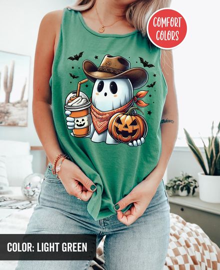 Discover Western Halloween Tank Top Wild West Halloween Tank Top Cowboy Ghost Tank Top