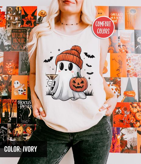 Espresso Martini Ghost Tank Top Halloween Tank Top Cocktail Tank Top