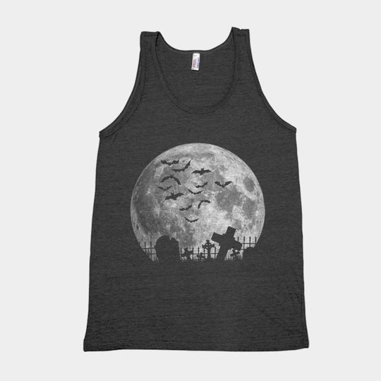 Halloween Tank Top, Unisex Tank Top, Men's Tank Top, Moon Tank Top, Full Moon Tank Top