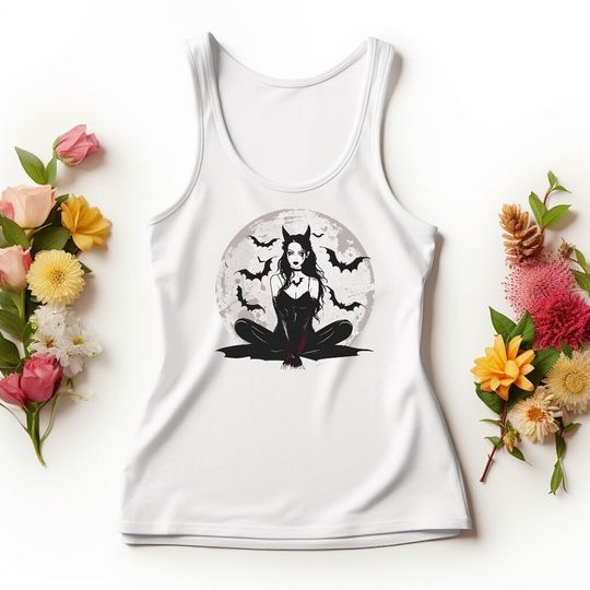 Discover Women's Racerback Tank!  Dark, Gothic, Macabre!  Eternal Style.  Bats