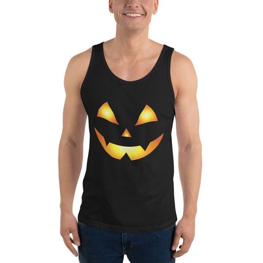 Discover Jack-O-Lantern Face Halloween Costume Unisex Tank Top
