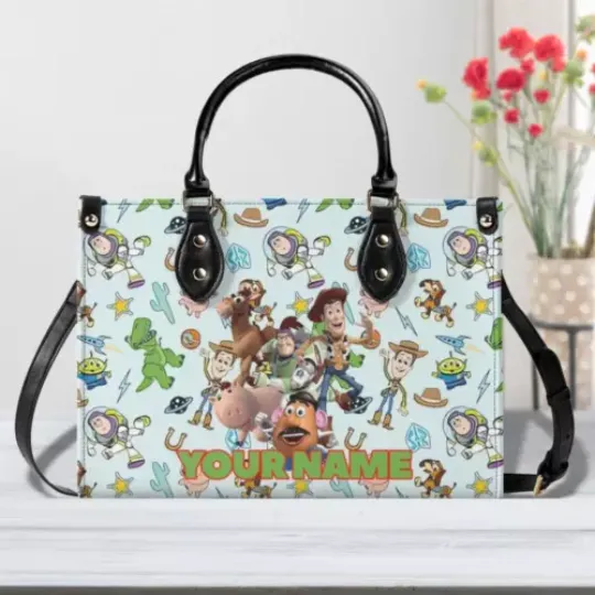 Discover Personalized Disney Toy Story Luxury Women PU Leather Handbag, Toy Story Gift