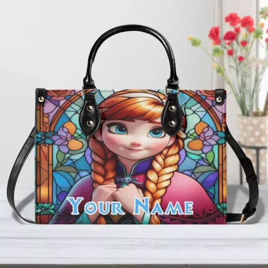 Discover Personalized Frozen Anna Luxury Women PU Leather Handbag, Disney gift, gift for