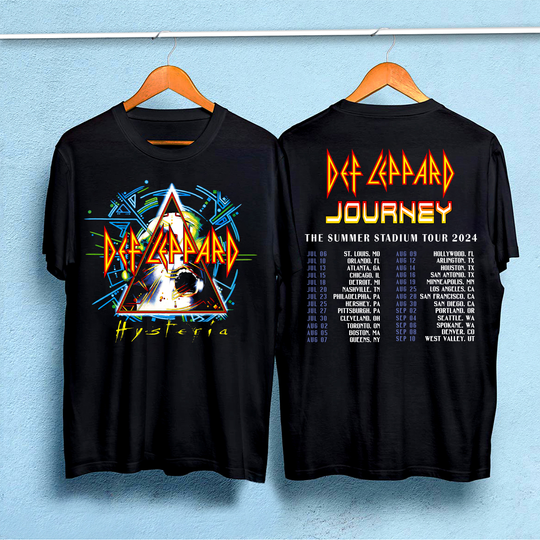 Discover Def Leppard T-Shirt, Journey Summer Stadium Tour 2024 Tee, Def Leppard Fan Shirt, Def Leppard And Journey Merch