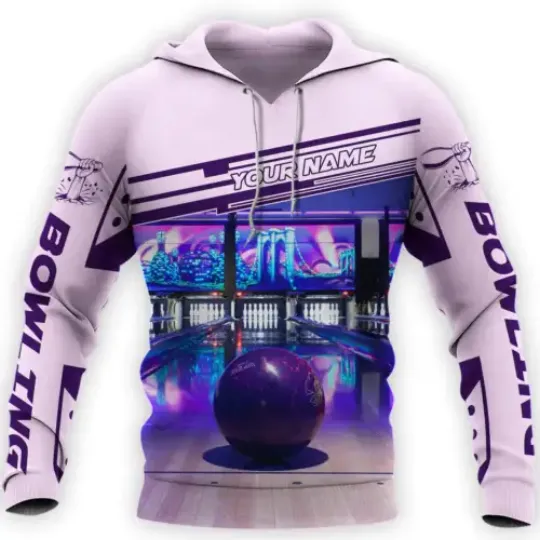 Discover Customized 3D Women Bowling Shirt Bowling Hoodie For Her Bowling Team Clothing