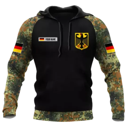 Discover Personalized name German Army Hoodie Unisex Shirts All Over Print For Men And Women