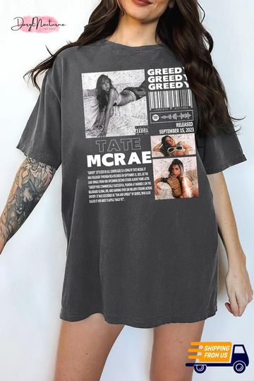 Retro Tate Mcrae Greedy Album Shirt, Tate Mcrae 2024 Tour T-Shirt, Tate Mcrae Uh Oh Sweatshirt, Tate Mcrae Fan Merch, Gift For Her