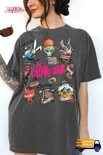 Discover B182 World Tour 2024 Shirt, Retro B182 T-Shirt, B182 Album Lyrics Sweatshirt, One More Time 2024 Tour Tee, Rock Fan Gift