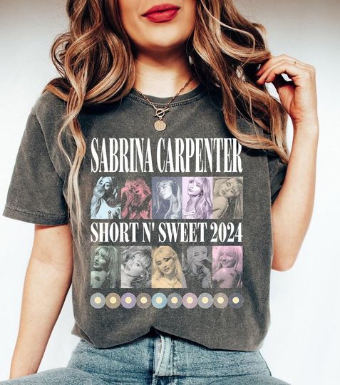 Discover Vintage Sab.Rina Music Tour 2024 Shirt, Carpenter Graphic Tee Shirt, Trendy Sab.Rina 90s Shirt, Gift for men women unisex tshirt