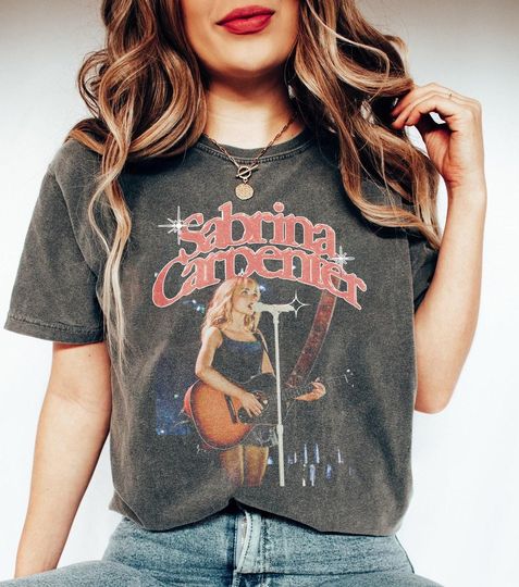 Discover Sab.Rina Music Tour 2024 Shirt, Sab.Rina Vintage 90s Shirt, Trendy Carpenter Graphic T-Shirt, Trendy Shirt, Gift for men women unisex tshirt