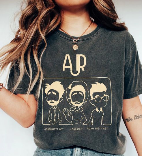 Discover Retro A.J.R 90s Graphic T-Shirt,  Members Chibi Shirt, band music  A.J.R Shirt, band rock T-Shirt,  Gift for men women comfort color
