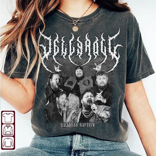 Discover Jelly Roll Black Metal Merch, Jelly Roll Bootleg Shirt, Jelly Roll Tee, Backroad Baptism Shirt, Jelly Roll Fan Gift