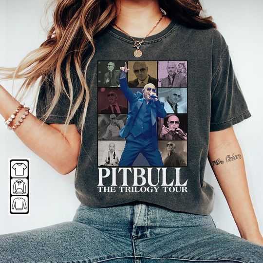 Discover Enrique Iglesias Pitbull Ricky Music Shirt, Pitbull Ricky The Trilogys Tour 2023 Merch Tee Graphic, Pitbull Ricky Concert