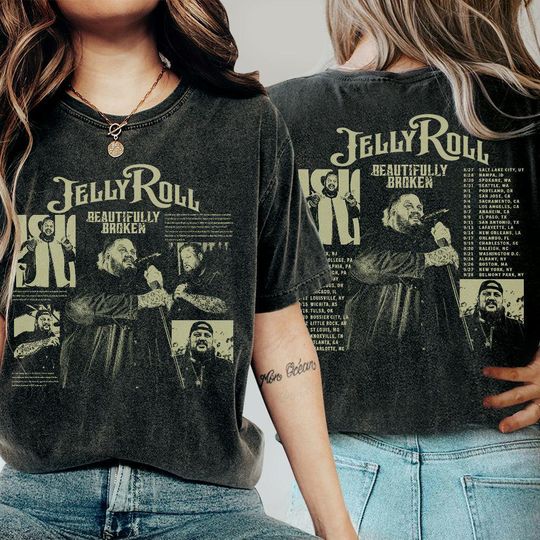 Discover Jelly Roll Merch Shirt, The Beautifully Broken Tour Vintage Bootleg 90s, Jelly Roll Fan Gift