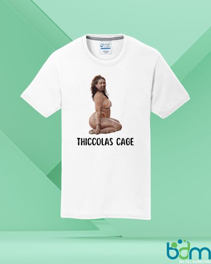 Thiccolas Cage T-Shirt | Nicolas Cage | Gag Gift | Funny Shirt | Ugly Shirt