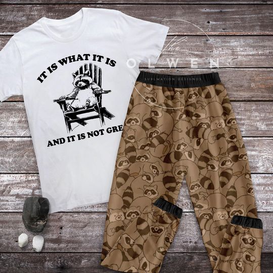 Racoon Holiday Pajamas Set, Cute Racoon Christmas Pajamas Set, Racoon Family Pajamas For Adult And Kids