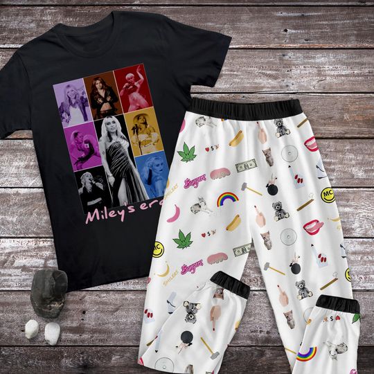 Miley Cyrus Pajamas Set, Miley Eras Pajamas Set, Miley Cyrus Pajamas For Adult And Kids
