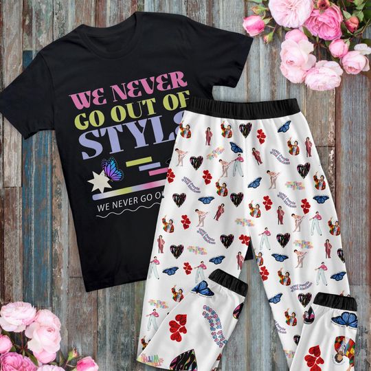 Discover We Never Go Out Of Style Pajamas Set, Personalized Family Pajamas, Family Christmas Pajamas Set.