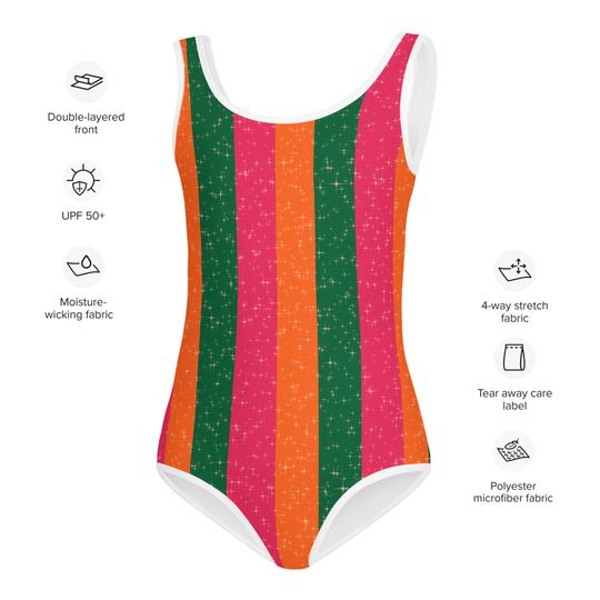 Girls anti hero inspired concert outfit, toddler and little Kids Swimsuit