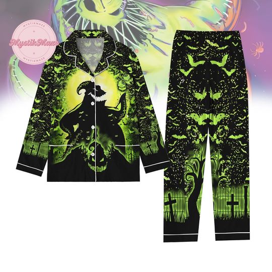 Halloween Oogie Boogie Pajamas Set, Nightmare Before Christmas Merch, Oogie Boogie Bash Party, Magic Kingdom Shirt, Disney Fan Gift