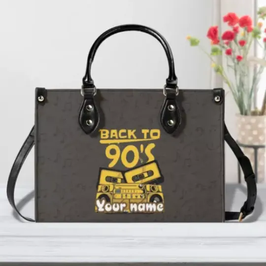 Personalized Mickey Mouse  Luxury Women PU Leather Handbag, Gift For Family,