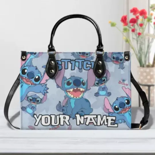 Personalized Stitch Luxury Women PU Leather Handbag, Natural Material, Custom