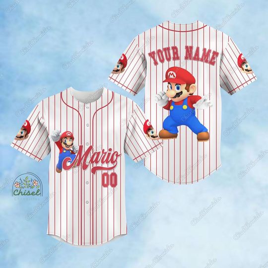 Discover Super Mario Baseball Jersey, Custom Super Mario Jersey, Super Mario Jersey Shirt, Super Mario Shirt, Mario Bros Shirt, Halloween Gift