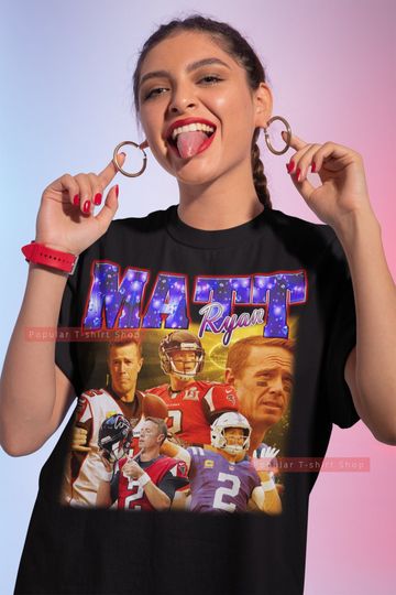 Discover Matt Ryan Vintage Unisex Shirt, Vintage Matt Ryan TShirt Gift For Him and Her, Best Matt Ryan T-shirt, Express Shipping Available