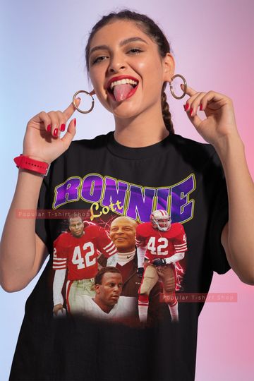 Discover Ronnie Lott Vintage Unisex Shirt, Vintage Ronnie Lott TShirt Gift For Him and Her, Best Ronnie Lott T-shirt, Express Shipping Available