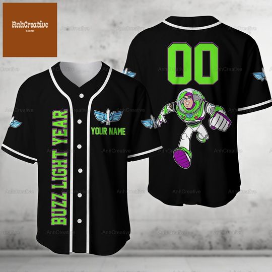 Discover Custom Buzz Lightyear Baseball Jersey, Toy Story Baseball Jersey Disney Team Outfit, Pixar Toy Story Gift For Fan, Magic Kingdom Jersey